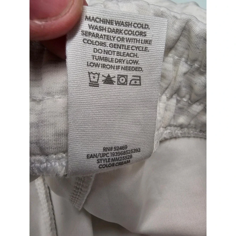 Members‎ Mark Womens Sandwash Jogger Cream XXL MM25528 Mid-Rise Sweatpants New